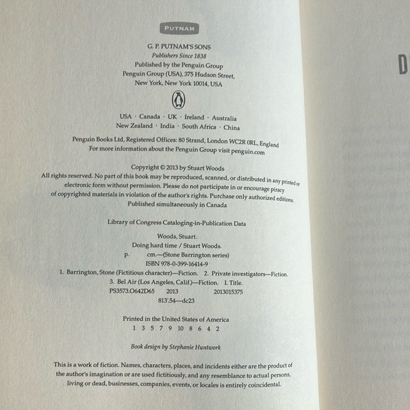 Book: Stuart Woods ‘Doing Hard Time' Hardcover - Picture 7 of 10